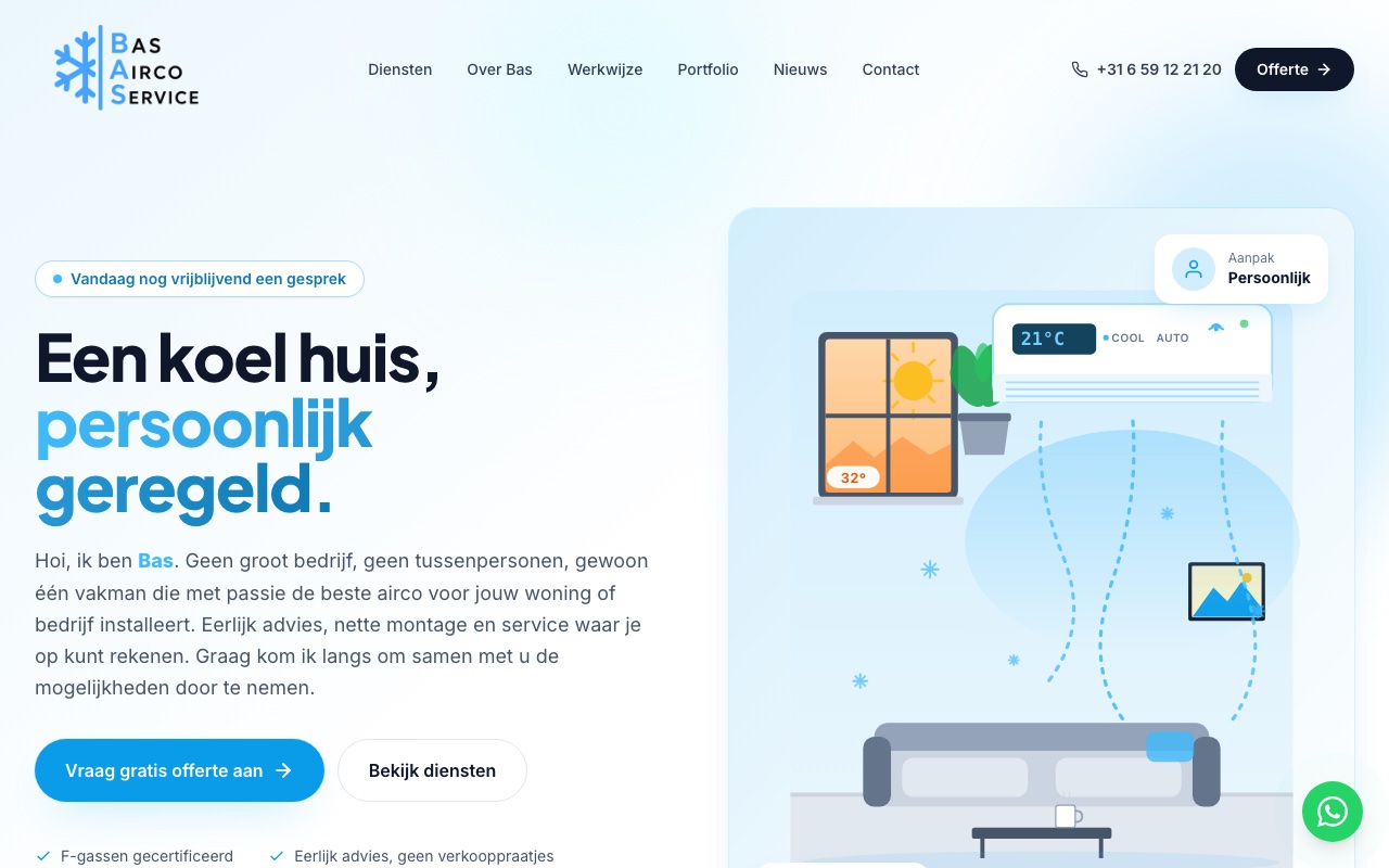 Bas Airco Service - airco installatie en onderhoud